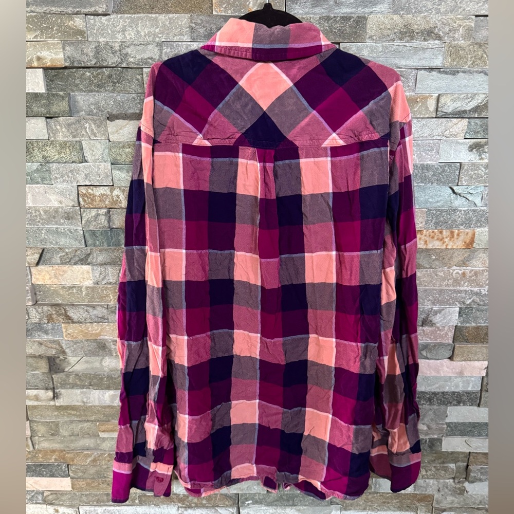 Ava & viv purple/ pink Plaid Button-Up Shirt - Picture 2 of 4